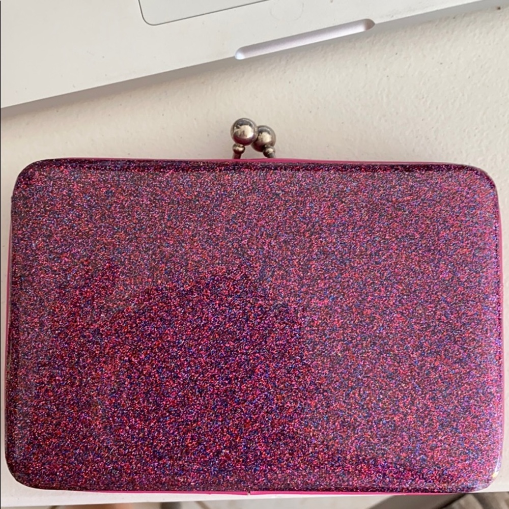 Pink Glitter Clutch
